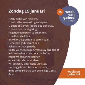 Gebed 19 januari 2025